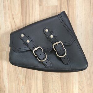 La Rosa Design Harley Sportster 2004 up Left Side Black Leather Solo Bag